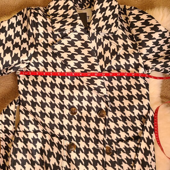 NVLT Belted Lined Herringbone Trench Coat - Size Medium NWT - Picture 12 of 12